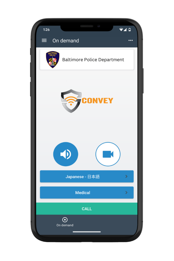 ConveyConnect Mobile App Home Screen