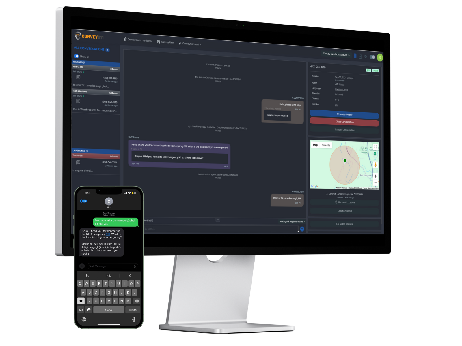 Text to 911 Screenshot - Convey